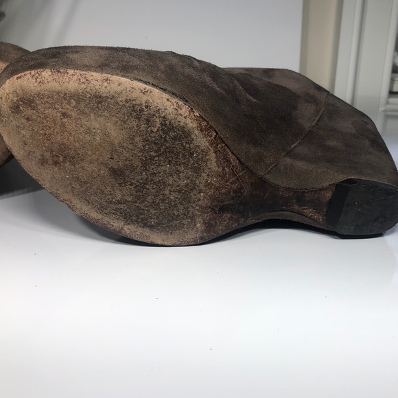 Vera Wang Lavender Label Brown Suede Mule Platform - Picture 6 of 8